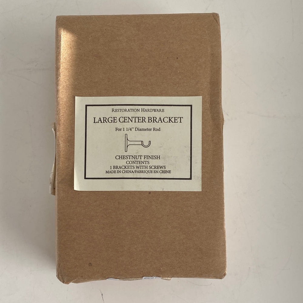 Restoration Hardware RH Chestnut Large Center Bracket for 1 1/4" Rod